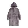 Miniatyrbilde 1 av 2: Mub- Lat par morgenkåpe pullover teppe hette utendørs innendørs varm TV-teppe hettegenser teppe Dark gray model M