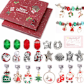 Miniatyrbillede 3 af 7: 24 stk. Jul Adventskalender Nedtællingskalender Blind Box Sæt DIY Perlehæng Julearmbånd .C C