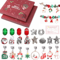 Pikkukuva 3 / 8: 24 kpl Joulu Advent Kalenteri Countdown Blind Box Set DIY Helmi Riipus Joulu Rannekoru .C F