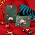 Pikkukuva 11 / 11: Mub- joulukortti pronssipinnoite englanninkielinen ins tuuli joulukortti jouluaatto diy 6pcs