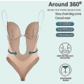Pikkukuva 3 / 4: Naisten selkämyksettön Shapewear Syvä V-kaula vartalokuvanveistäjä mekkoon, jossa on matala selkä W -i black XL