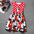 Pikkukuva 1 / 2: Lasten tyttöjen piirretty Minnie Mouse hihaton midi prinsessamekko A 90
