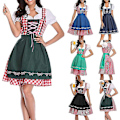 Pikkukuva 1 / 5: Naisten Oktoberfestin olutneitoasu - Baijerilainen perinteinen Dirndl-mekko Karnevaali CNR Tummanvihreä -a Denim Red Check M