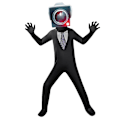 Pikkukuva 1 / 2: Lasten Skibidi WC-asu pojille TV-mies Kameramies Speakerman Halloween Bodysuit Cosplay-mekko -a E 7-8 Years