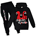 Pikkukuva 1 / 3: Squid Game Pojat tytöt Urheiluvaatteet Cosplay Puku Takki+housut W . black 140cm