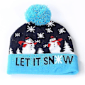 Miniatyrbillede 2 af 5: Led julehat, Light Up julehat Strikhue .c Let It Snow