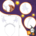 Miniatyrbillede 2 af 5: 6 stk Halloween pandebånd Djævel Horn Pandebånd Spindel Pandebånd Hexe