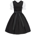 Miniatyrbild 3 av 3: 2018 New Ladies German Beer Maid Wench Dirndl Costume Oktoberfest Costume Puff Sleeves Back Bow Lacing Up Biergarten Dress -a XXL