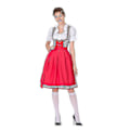 Pikkukuva 4 / 5: Naisten Oktoberfestin asu Saksan Dirndl-mekko Asumekko Baijerin karnevaalijuhlat Haoyi -a Red XL