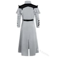 Miniatyrbillede 5 af 7: Mub- Halloween edieval Steampunk Assassin Elves Pirat Kostume Til Voksne  Vintage Lang Split Jakke Gotisk Rustning Læderfrakker Black M