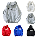 Miniatyrbillede 2 af 3: Squid Game Hoodie Løs Vinter Langærmet Casual Hood Top . white XL