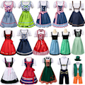 Pikkukuva 1 / 3: Xbi - Oktoberfest-tapahtuman asut Münchenin olutmekot jacquard-pitsillä näyttäviin juhliin Purple and green dress M
