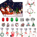 Pikkukuva 2 / 7: 24 kpl Joulu Advent Kalenteri Countdown Blind Box Set DIY Helmi Koru Joulu Rannekoru .C C