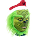 Pikkukuva 3 / 4: Mub- Vihreäkarvainen hirviönaamio Grinch huppu Joulujuhla naamiaiset 1