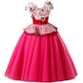 Pikkukuva 3 / 10: Elegantti Ruusunen Prinsessamekko naamiaisasu .4 pink 128