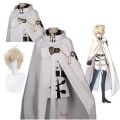 Miniatyrbilde 1 av 4: Hyakuya Mikaela Cosplay Kostyme Outfit Seraph Of The End Vampire Reign Kostyme Uniform Hvit Med Parykk Halloween -a Costume L