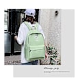 Miniatyrbilde 3 av 3: Daisy Canvas Ungdom Student Ryggsekk Grønn color