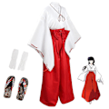 Miniatyrbild 1 av 5: Inuyasha Rustom Cos Dräkt Häxadräkt Japansk Kimono Kvinnlig Kläder Sekundär Anime Kläder i antik stil Anime Kläder M