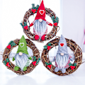 Miniatyrbild 3 av 4: 3 stycken juldekorationer, liten Rudolf rottingring .c