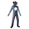 Miniatyrbild 1 av 2: Kids Skibidi Toilet Cosplay Costume Jumpsuit For Boys Girls Tv Man Cameraman Halloween Party Fancy Dress Up 4-9 Years -a Cameraman 7-8Years