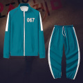 Miniatyrbild 2 av 4: Squid Game Jacka Byxor Sport Dragkedja Cardigan Digital 067 Printing Pocket Sweatshirts Set . XXL