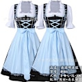 Pikkukuva 2 / 3: Xbi- Halloween-asut, olut-asut, Baijerilainen Oktoberfest-palvelijatar-asut, lavasut, esiintymisasut 8586 sky blue S