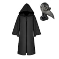 Miniatyrbilde 1 av 5: Pestelege Reaper Cosplay Voksen Barn Karneval Halloween Kostyme Med Steampunk Maske -a Black with mask M