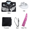Pikkukuva 4 / 5: Elokuva Barbie Ken Cosplay -asu Halloween-naamiaisasu Karnevaaliasu Aikuisille Lapsille -a With hat 2XL