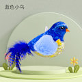 Miniatyrbild 9 av 10: Mub- Kattleksaker imitation fågelsång plyschleksaker katt hängande automatisk retande katt orange 10*5*6cm (excluding feather size)