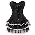 Pikkukuva 2 / 4: Sexy korsetit mekot naisille Plus Size puku Overbust Burlesque korsetti ja minihame setti Tutu Corselet -a only Corset 4XL