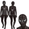 Miniatyrbillede 1 af 3: Sort Spiderman Cosplay Kostume Fest Jumpsuit Samlede Børnetøj -a 110cm