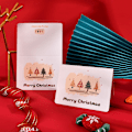 Pikkukuva 8 / 11: Mub- joulukortti pronssipinnoite englanninkielinen ins tuuli joulukortti jouluaatto diy 6pcs