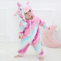 Miniatyrbillede 1 af 2: Mub- MICHLEY Design dit eget design Børne Flannel Rompers Drenge Hættetrøje Tøj Heldragt Dyr Baby Kostume XKDJ 80CM