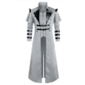 Miniatyrbillede 7 af 7: Mub- Halloween edieval Steampunk Assassin Elves Pirat Kostume Til Voksne  Vintage Lang Split Jakke Gotisk Rustning Læderfrakker Black M