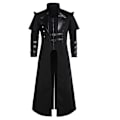Miniatyrbillede 1 af 7: Mub- Halloween edieval Steampunk Assassin Elves Pirat Kostume Til Voksne  Vintage Lang Split Jakke Gotisk Rustning Læderfrakker Black M
