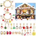 Miniatyrbilde 6 av 9: Gull julekalender gaveeske DIY perle armbånd advent julekalender blindboks .C C