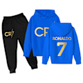 Pikkukuva 1 / 2: Xbi- CR7 Ronaldo Lasten Pojat Casual Treenihaalari Jalkapallo Huppari Treenihousut Pusero Asuste 140 blue