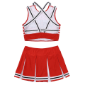 Miniatyrbild 6 av 7: Women Japanese Schoolgirl Cosplay Uniform Girl Sexy ingerie Sleeveless Crop Top with Mini Pleated Skirt Cheerleader Costume Set -a Navy Blue L