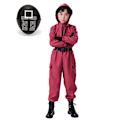 Miniatyrbild 1 av 10: Xbi- Squid Game 2 Barnkläder med Mask Clothes+mask Clothes+Square Mask 140