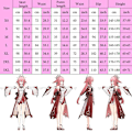 Miniatyrbild 7 av 7: Mub- Genshin Impact Yae Miko Guuji Yae Cosplay Costume Genshin Deguisement Wig Dress Party Outfit Halloween Costumes for Women Costume+Wig XL