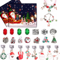Pikkukuva 6 / 7: 24 kpl Joulu Advent Kalenteri Countdown Blind Box Set DIY Helmi Koru Joulu Rannekoru .C C