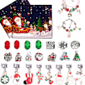 Pikkukuva 7 / 8: 24 kpl Joulu Advent Kalenteri Blind Box Set DIY Helmi Ripustimet Joulu Rannekoru .C B