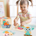 Miniatyrbillede 2 af 2: Mub- 3D-puslespil til børn - tegnede puslespil til tidlig læring - trælegetøj til mænd og kvinder 4