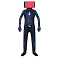 Pikkukuva 1 / 2: Lasten Skibidi WC-asu pojille TV-mies Kameramies Speakerman Halloween Bodysuit Cosplay-mekko -a C 4-5 Years