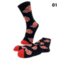Miniatyrbillede 1 af 5: 1Par Anime Cosplay Strømper Akatsuki Rød Cloud Socks Cos Hallowe 04 01