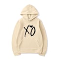 Miniatyrbilde 2 av 5: The Weeknd trykte hettegensere Xo Mode Print Hetteskjorte Herrer Kvinner Harajuku Hip Hop Genser Genser Topper .i Beige 01 XXL