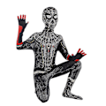 Pikkukuva 2 / 3: Halloween Expedition Miles Extraordinär Spider Spider! Xia Tight Fitting Elastic Spot Cos Animation Kläder. Miles 150 Black has no return 170