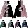 Miniatyrbild 1 av 3: emon layer Kamado Nezuko Cosplay Hoodie 3d Print Hooded Ear Pullover weatshirt treetwear Jacka Coat-c .i S D