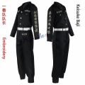 Pikkukuva 2 / 5: Anime Tokyo Revengers Keisuke Baji Chifuyu Matsuno Smiley Ken Tokyo Manji Gang Cosplay-asu - Musta brodeerattu takki - Yhtenäinen Keisuke Baji Uniform Kids 120cm