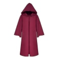 Miniatyrbillede 1 af 5: Pestlæge Reaper Cosplay Voksen Børn Karneval Halloween Kostume Med Steampunk Maske_nn -a Red without mask 3XL